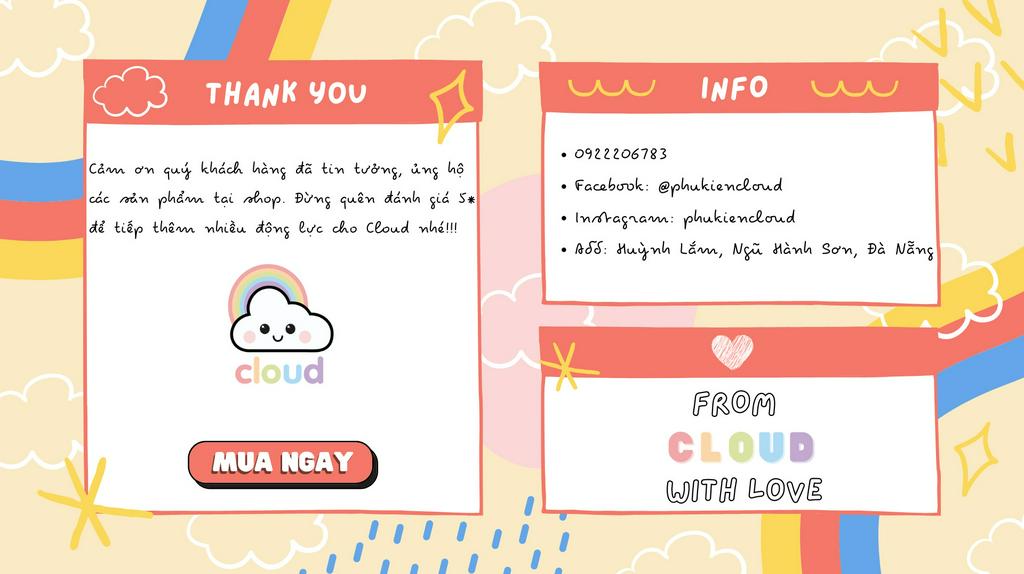 phụ kiện Cloud - shop phụ kiện dễ thương Đà Nẵng - Cửa hàng bán phụ kiện xinh đà nẵng